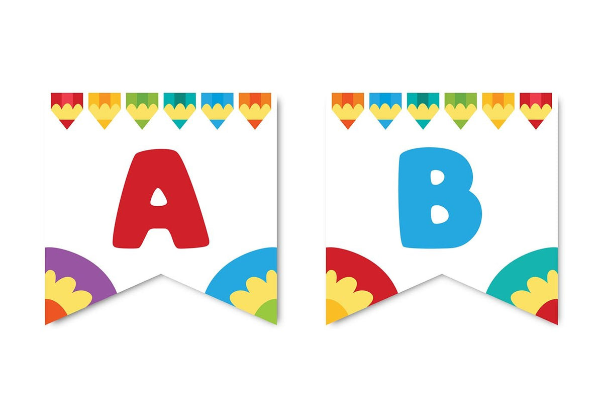 Colorful Rectangular Bulletin Board Banner Letters - Print Your Own –  Sproutbrite