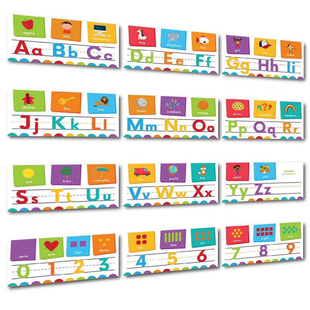 Classroom Alphabet Line Display Card Classroom Decorations Sproutbrite White 