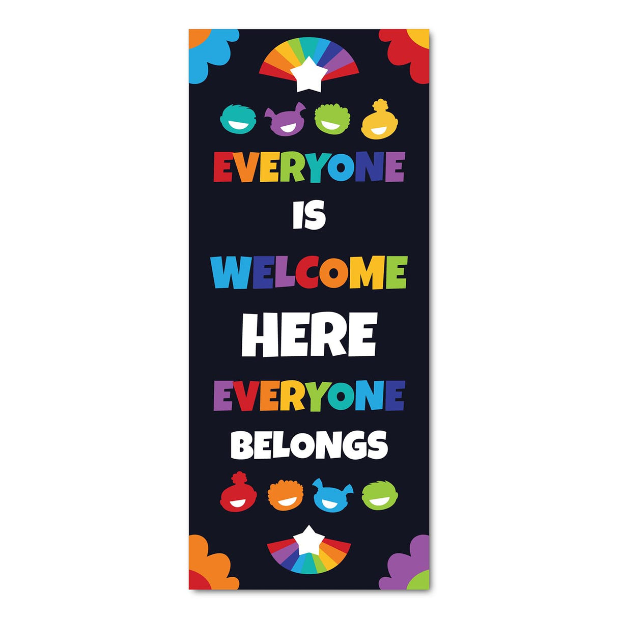 Classroom Door Decoration Kit - Everyone is Welcome Here Everyone Belongs Printable Digital Library Sproutbrite