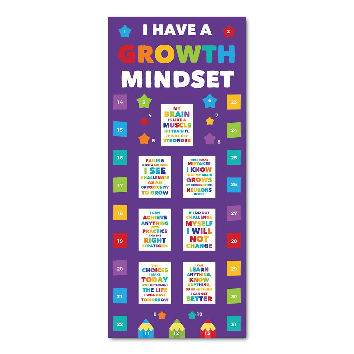 Classroom Door Decoration Kit - Growth Mindset Printable Digital Library Sproutbrite