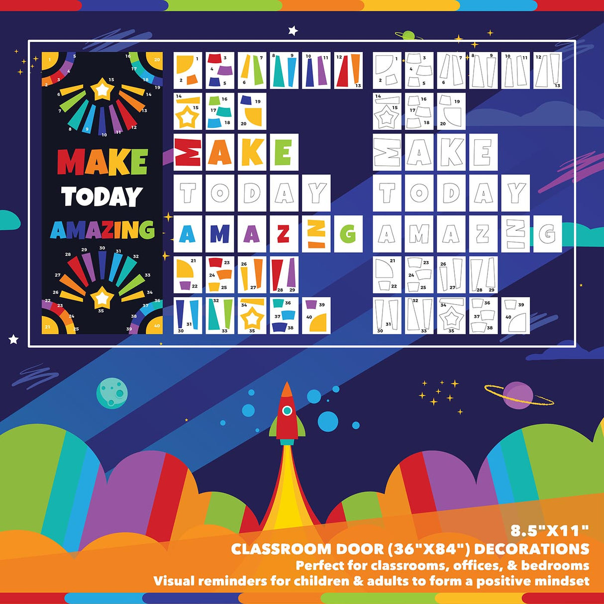 Classroom Door Decoration Kit - One Kind Act Can Change Someone's Whole Day Printable Digital Library Sproutbrite