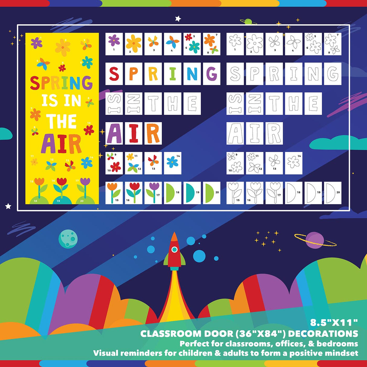 Classroom Door Decoration Kit - Spring is in the Air Printable Digital Library Sproutbrite