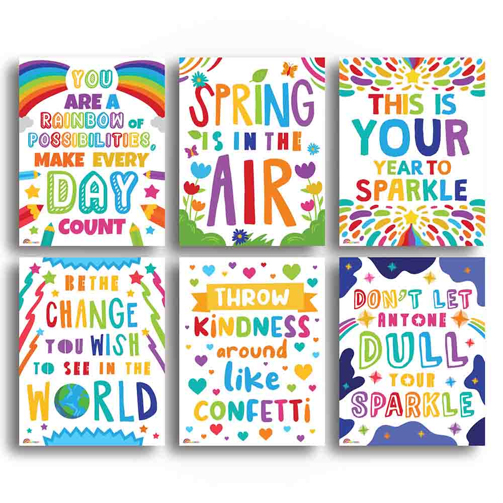 Classroom School Posters for Preschool Kindergarten Elementary and Middle School Daycares 6 Posters - Print Your Own Printable Digital Library Sproutbrite