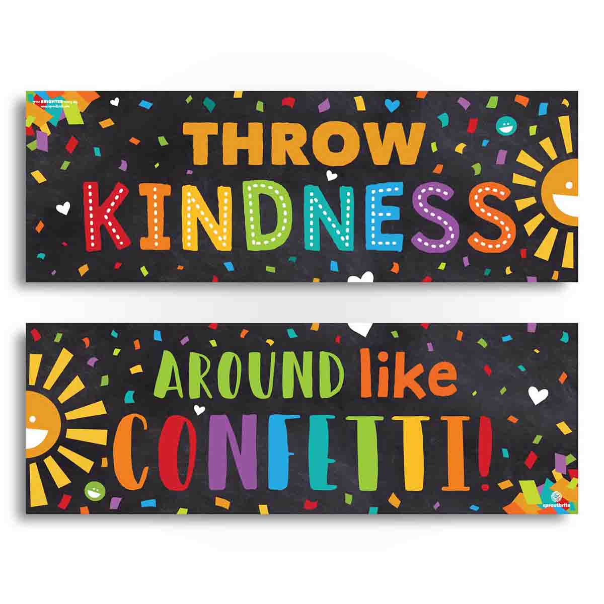 Confetti Themed Kindness Banner Classroom Decorations Sproutbrite