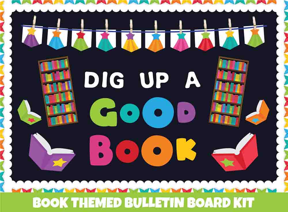 Dig up a Good Book - Print Your Own Bulletin Board Printable Digital Library Sproutbrite