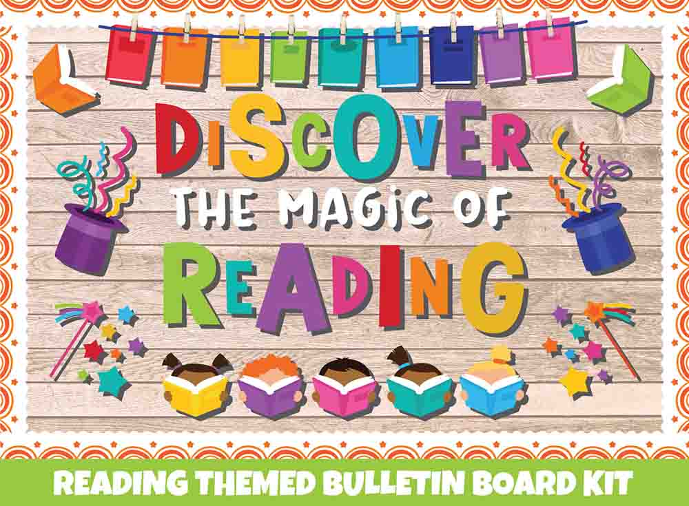 Discover the Magic of Reading - Print Your Own Bulletin Board Printable Digital Library Sproutbrite