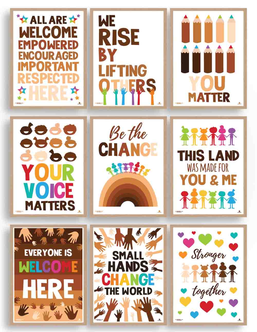 Diversity Posters for Classrooms - Bundle of 18 - Print Your Own Printable Digital Library Sproutbrite