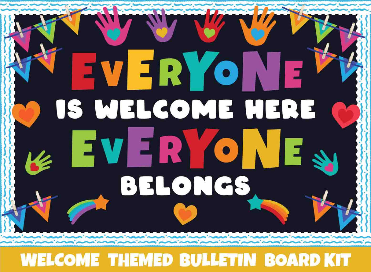 Everyone is Welcome Here Everyone Belongs - Print Your Own Bulletin Board Printable Digital Library Sproutbrite