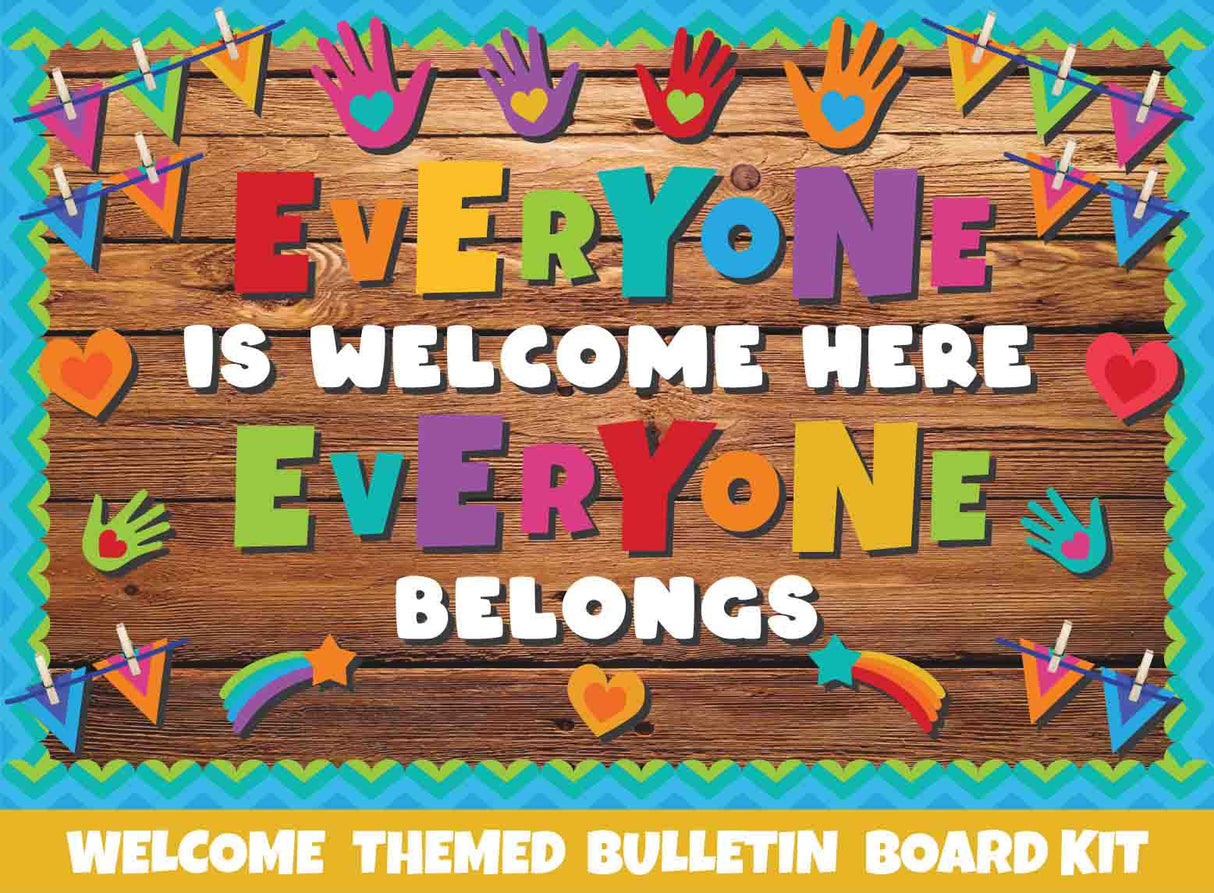 Everyone is Welcome Here Everyone Belongs - Print Your Own Bulletin Board Printable Digital Library Sproutbrite