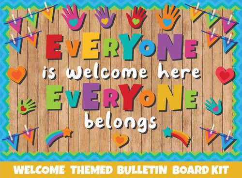 Everyone is Welcome Here Everyone Belongs - Print Your Own Bulletin Board Printable Digital Library Sproutbrite
