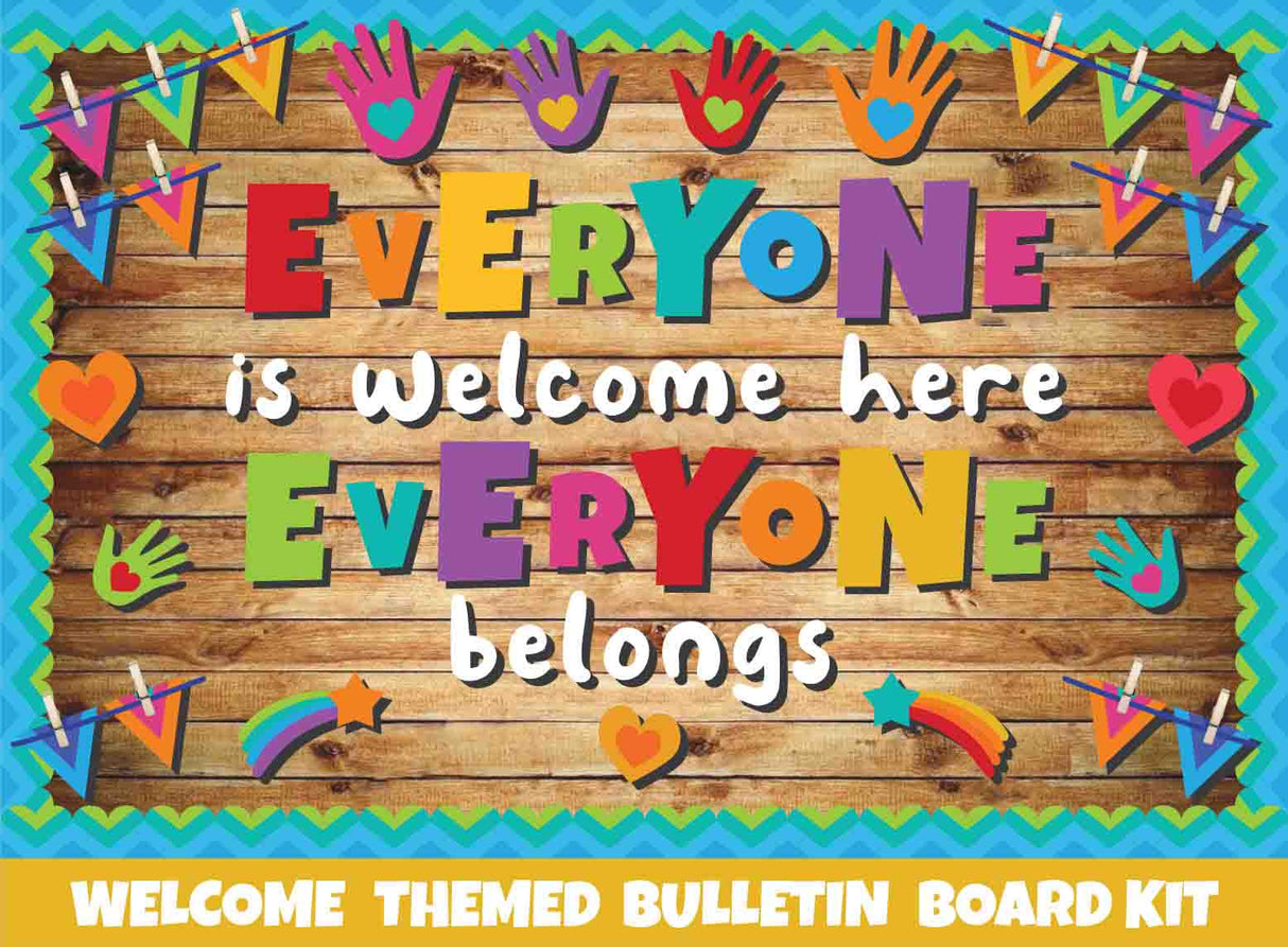Everyone is Welcome Here Everyone Belongs - Print Your Own Bulletin Board Printable Digital Library Sproutbrite