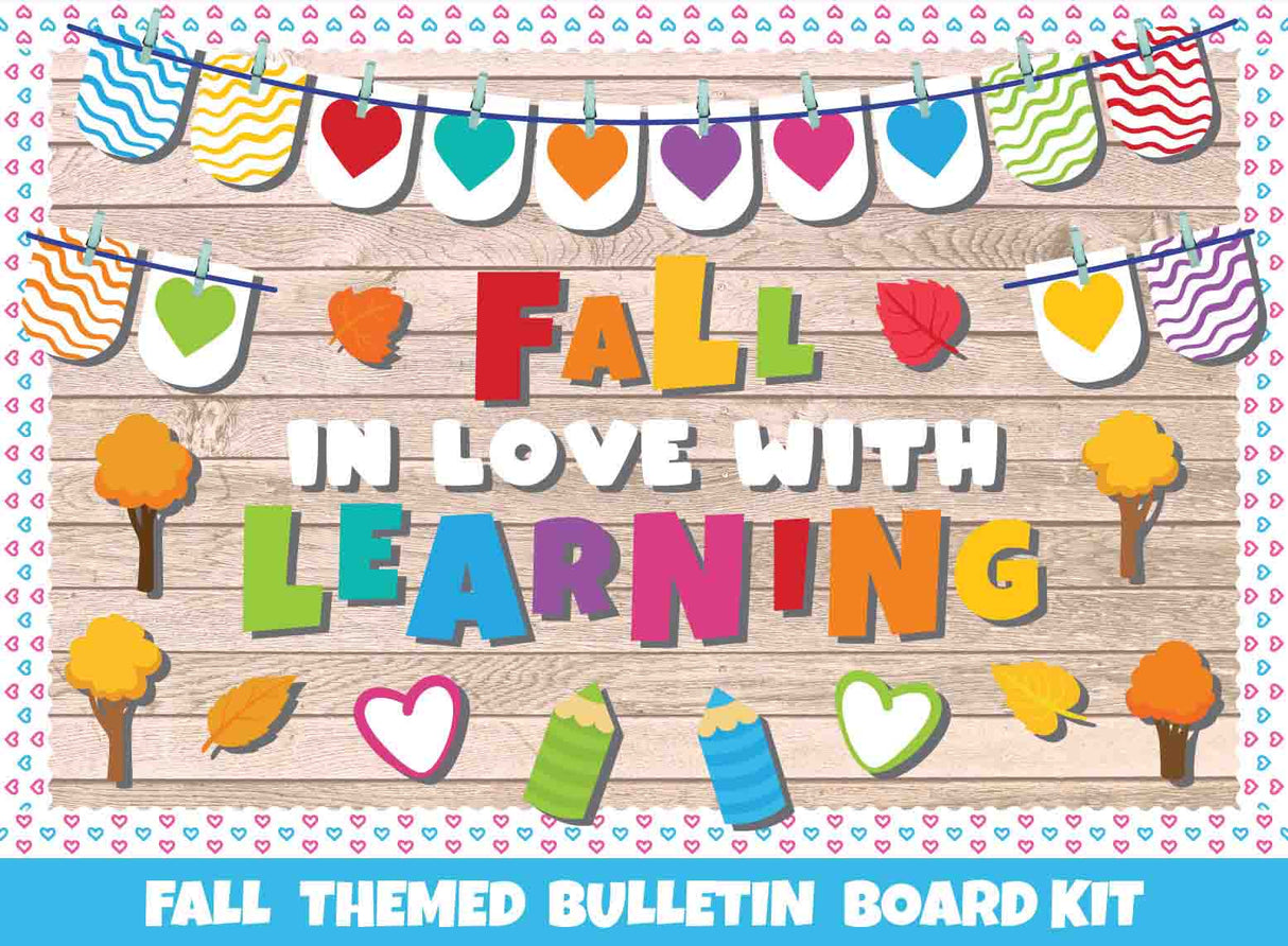 Fall in Love With Learning - Print Your Own Bulletin Board Printable Digital Library Sproutbrite