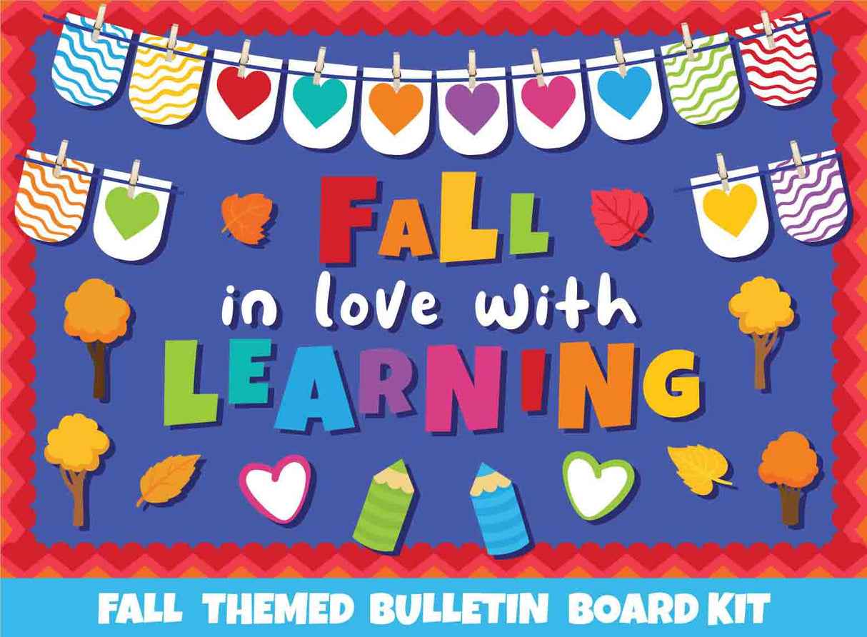 Fall in Love With Learning - Print Your Own Bulletin Board Printable Digital Library Sproutbrite