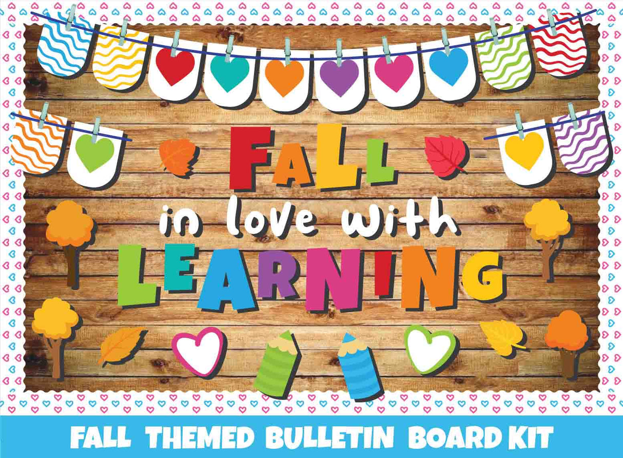 Fall in Love With Learning - Print Your Own Bulletin Board Printable Digital Library Sproutbrite