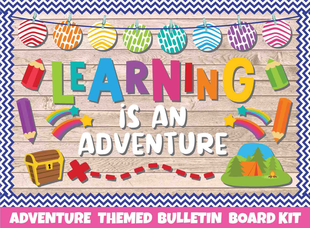 Learning is an Adventure- Print Your Own Bulletin Board Printable Digital Library Sproutbrite