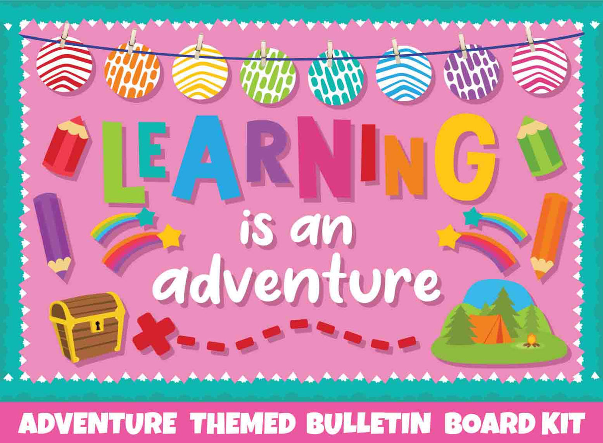 Learning is an Adventure- Print Your Own Bulletin Board Printable Digital Library Sproutbrite