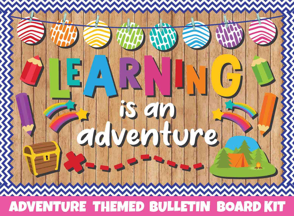 Learning is an Adventure- Print Your Own Bulletin Board Printable Digital Library Sproutbrite