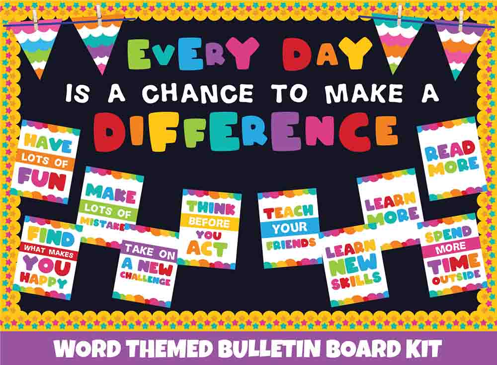 Make Every Day Count Inspiring Bulletin Board - Print Your Own Printable Digital Library Sproutbrite