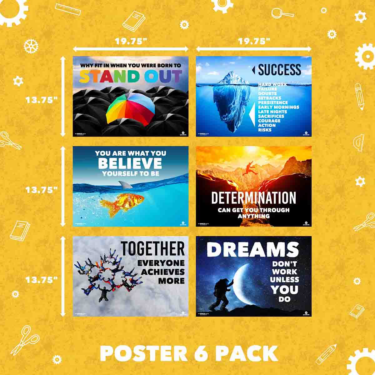 Middle & High School Poster Pack 1 Classroom Decorations Sproutbrite