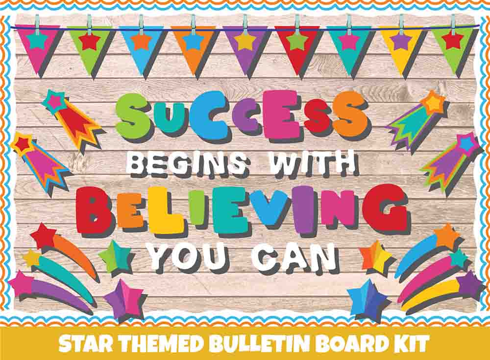 Success Begins with Believing You Can - Print Your Own Bulletin Board Printable Digital Library Sproutbrite