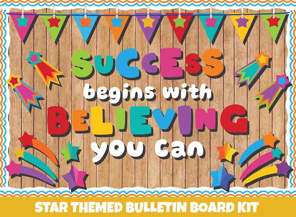 Success Begins with Believing You Can - Print Your Own Bulletin Board Printable Digital Library Sproutbrite 