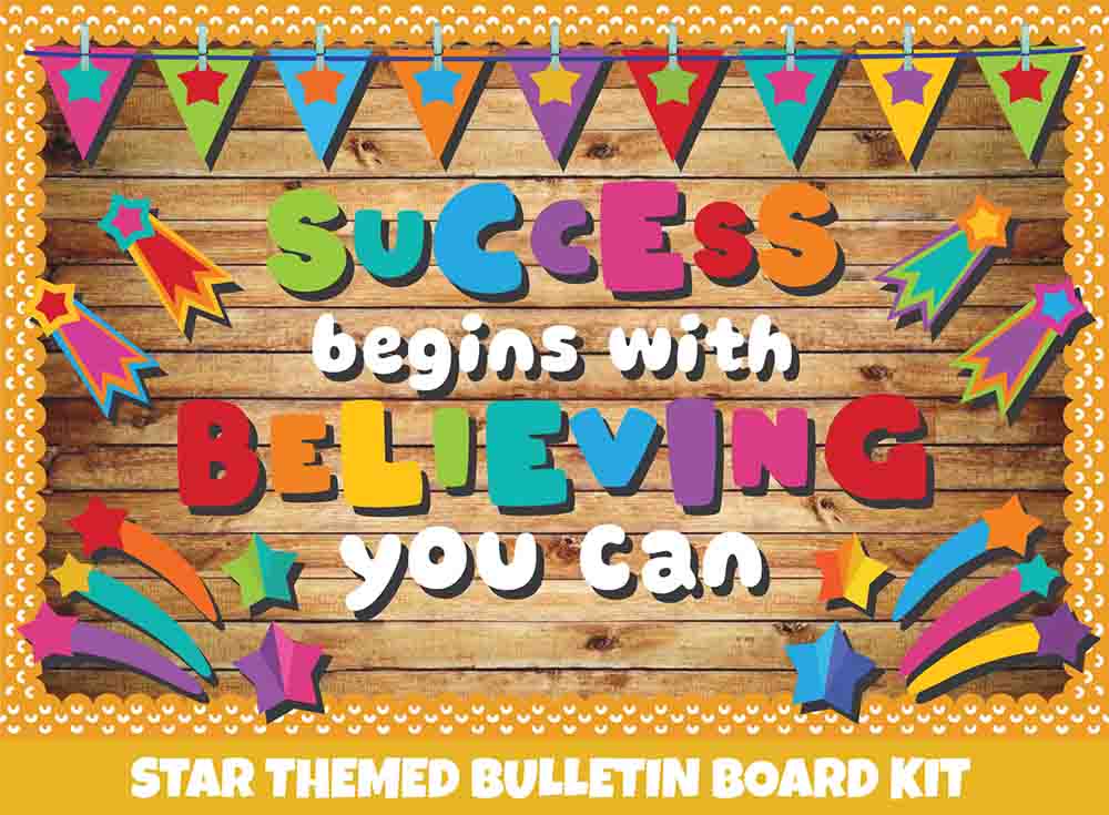 Success Begins with Believing You Can - Print Your Own Bulletin Board Printable Digital Library Sproutbrite