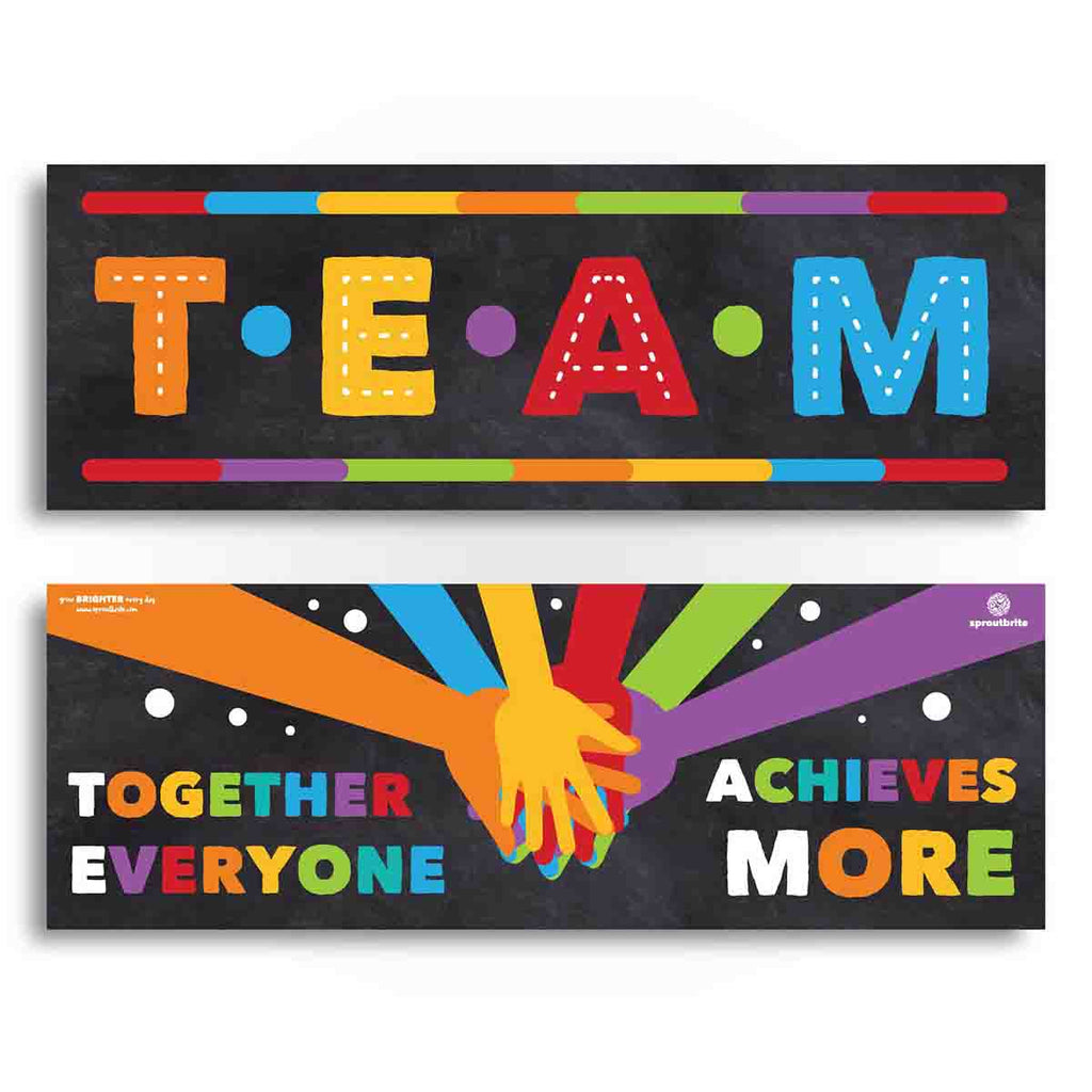 Team Work Classroom Banner Set Classroom Decorations Sproutbrite 
