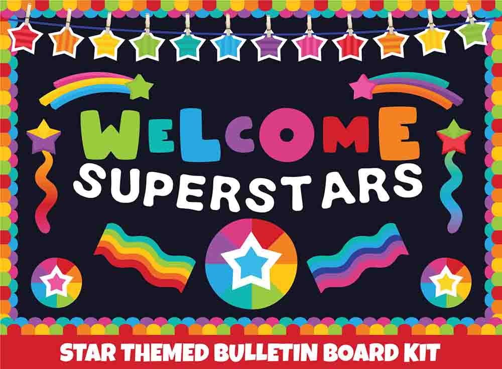 Welcome Superstars - Print Your Own Bulletin Board Printable Digital Library Sproutbrite