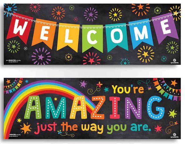 Amazon.com: NUOBESTY Back to School Banner Welcome to Learn Banner for  First Day of School Kindergarten Pre-school Classroom Decorations : Office  Products