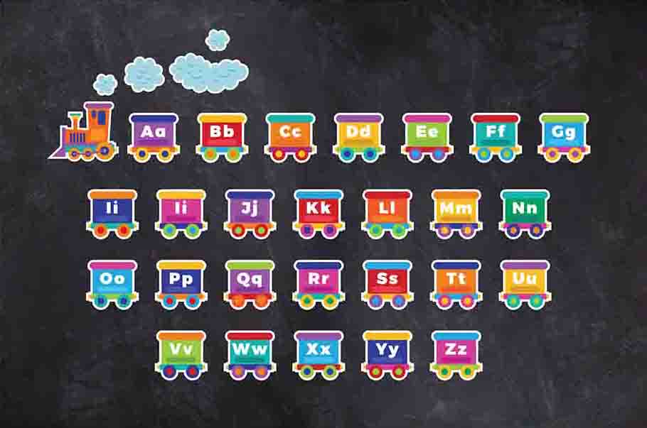 Alphabet Train Early Learning Classroom Cutouts for Decorating Bulletin Boards Printable Digital Library Sproutbrite 