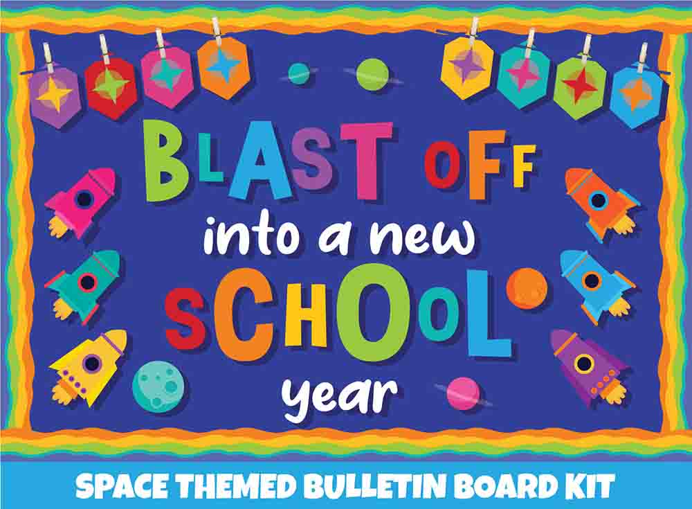 Blast Off into a New School Year - Print Your Own Bulletin Board Printable Digital Library Sproutbrite 
