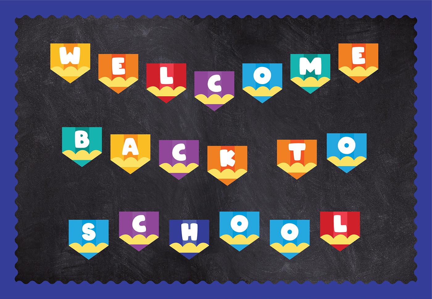 Pencil Themed Bulletin Board Banner Letters - Print Your Own