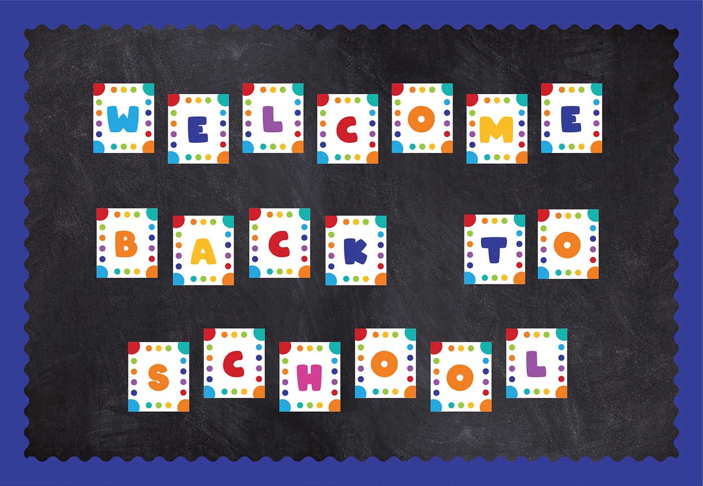 Back to School Welcome Bulletin Board Banner Letters - Print Your Own