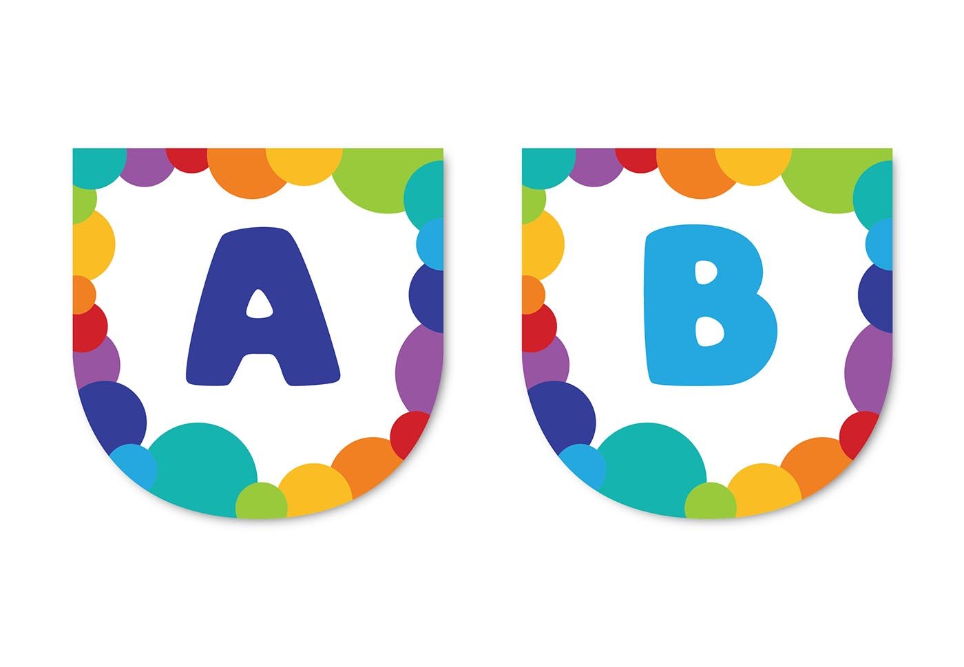 Multi colored Bulletin Board Banner Letters - Print Your Own