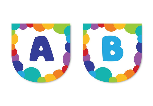 Pennant Style Bulletin Board Banner Letters - Print Your Own
