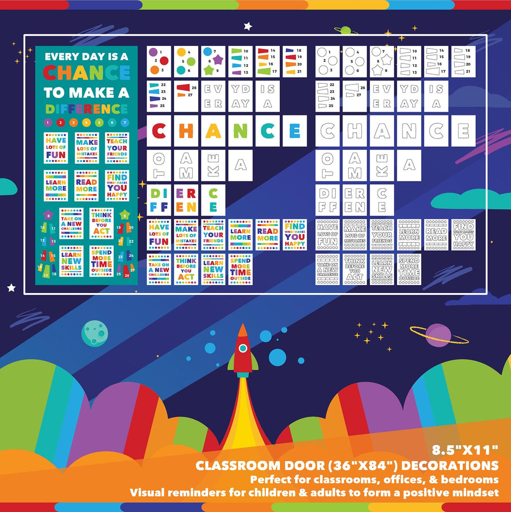 Classroom Door Decoration Kit - Growth Mindset 2 Printable Digital Library Sproutbrite 