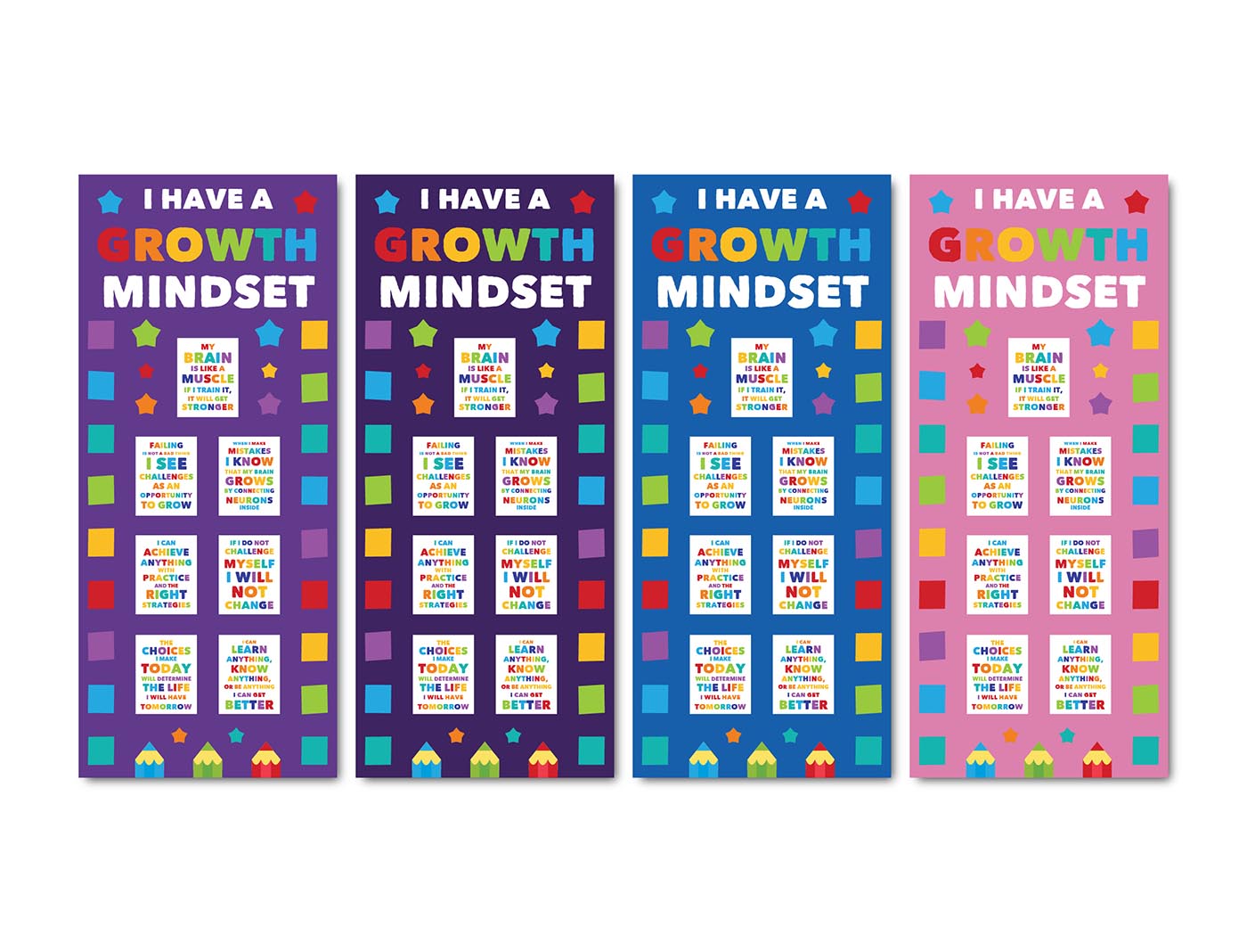 Classroom Door Decoration Kit - Growth Mindset Printable Digital Library Sproutbrite 
