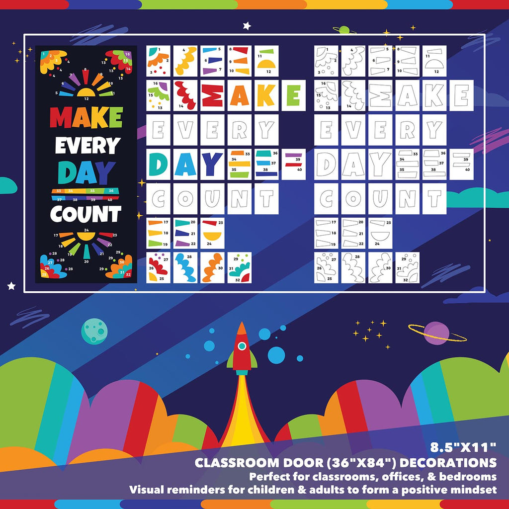 Classroom Door Decoration Kit - Make Every Day Count Printable Digital Library Sproutbrite 