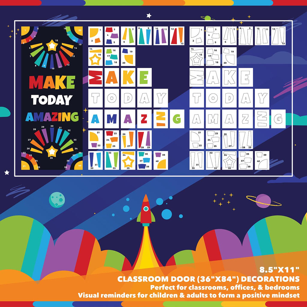 Classroom Door Decoration Kit - Make Today Amazing Printable Digital Library Sproutbrite 