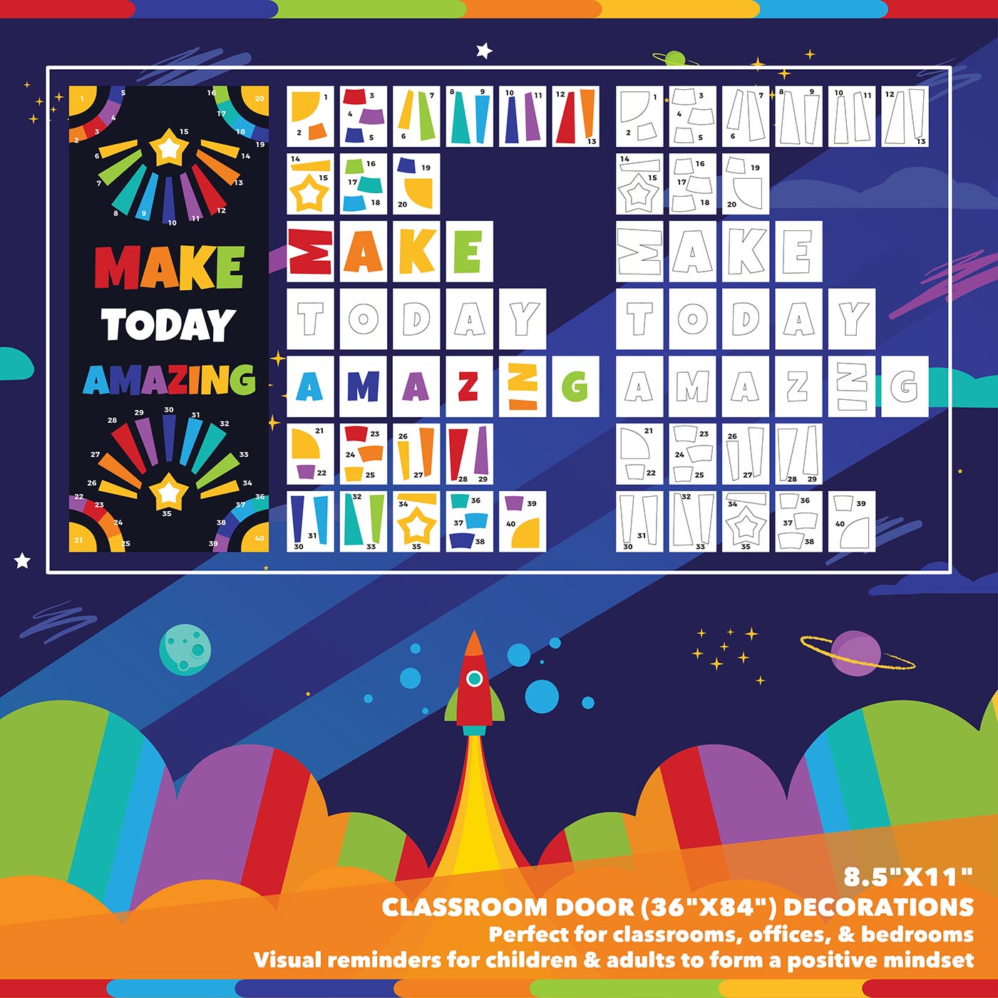 Classroom Door Decoration Kit - One Kind Act Can Change Someone's Whole Day Printable Digital Library Sproutbrite 