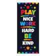 Classroom Door Decoration Kit - Play Nice Work Hard Be Kind Printable Digital Library Sproutbrite 