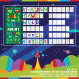 Classroom Door Decoration Kit - We are Wild About Reading Printable Digital Library Sproutbrite 