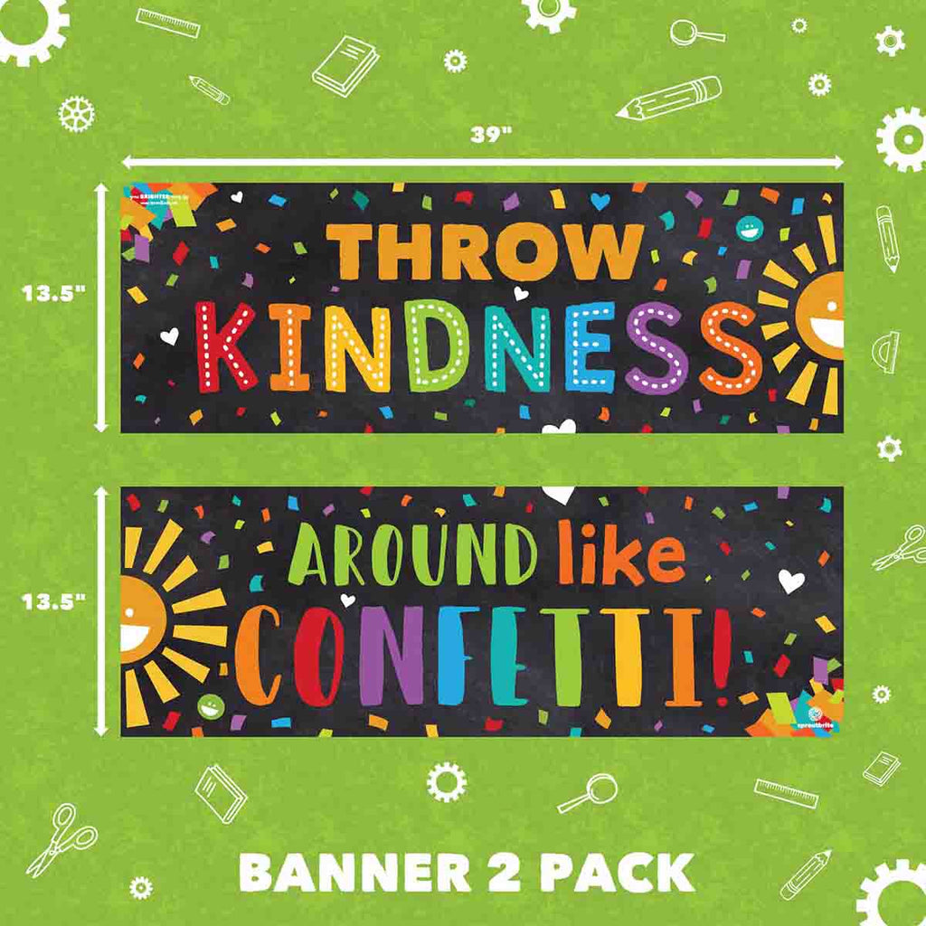 Confetti Themed Kindness Banner Classroom Decorations Sproutbrite 