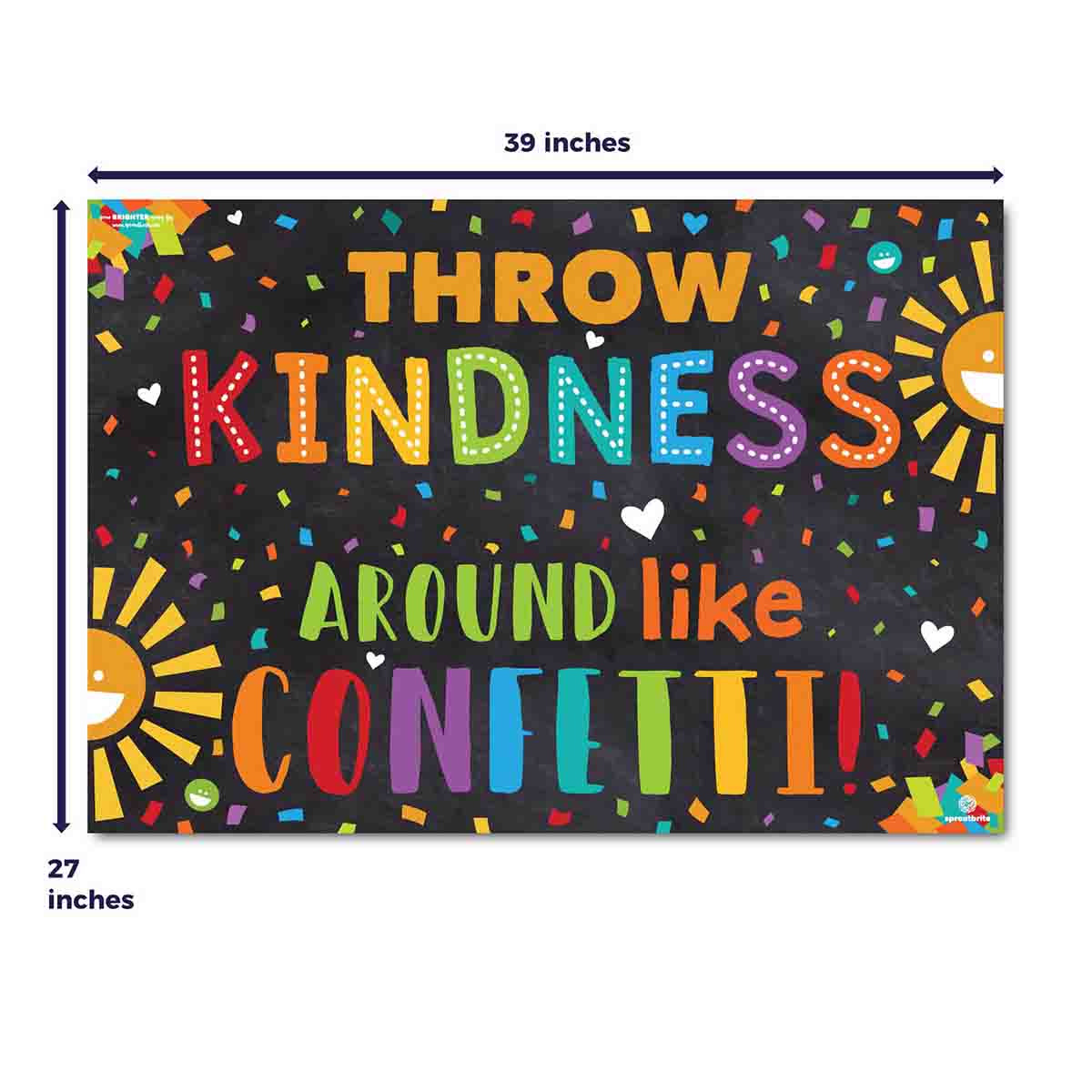 Confetti Themed Kindness Banner Classroom Decorations Sproutbrite 