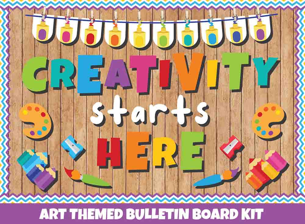 Creativity Starts Here - Print Your Own Bulletin Board Printable Digital Library Sproutbrite 