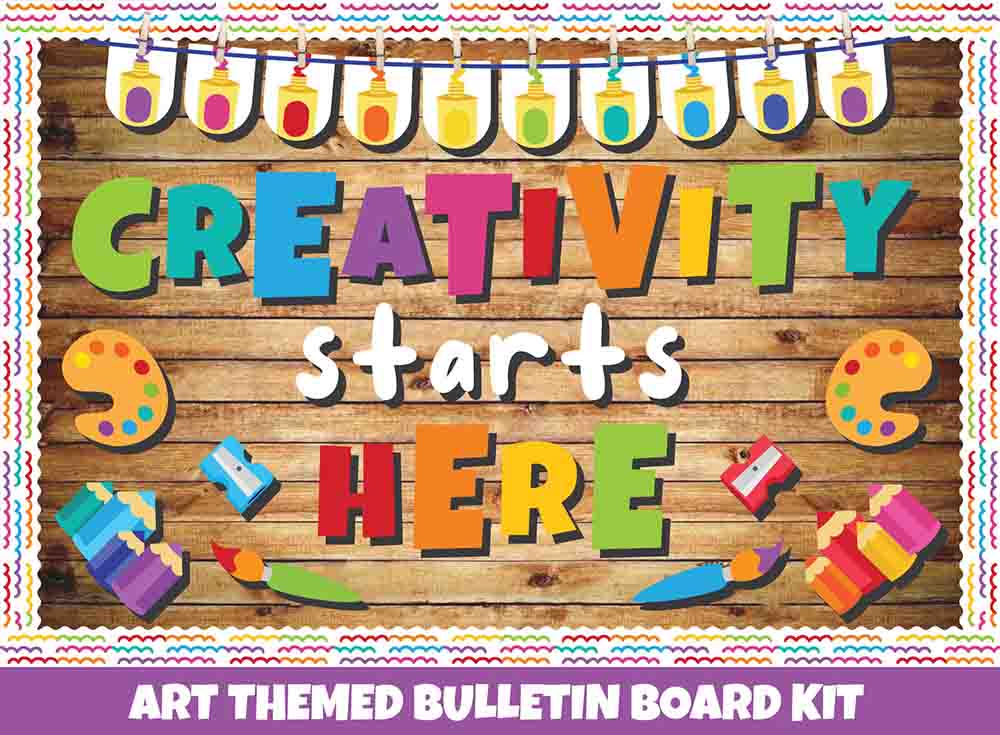 Creativity Starts Here - Print Your Own Bulletin Board Printable Digital Library Sproutbrite 