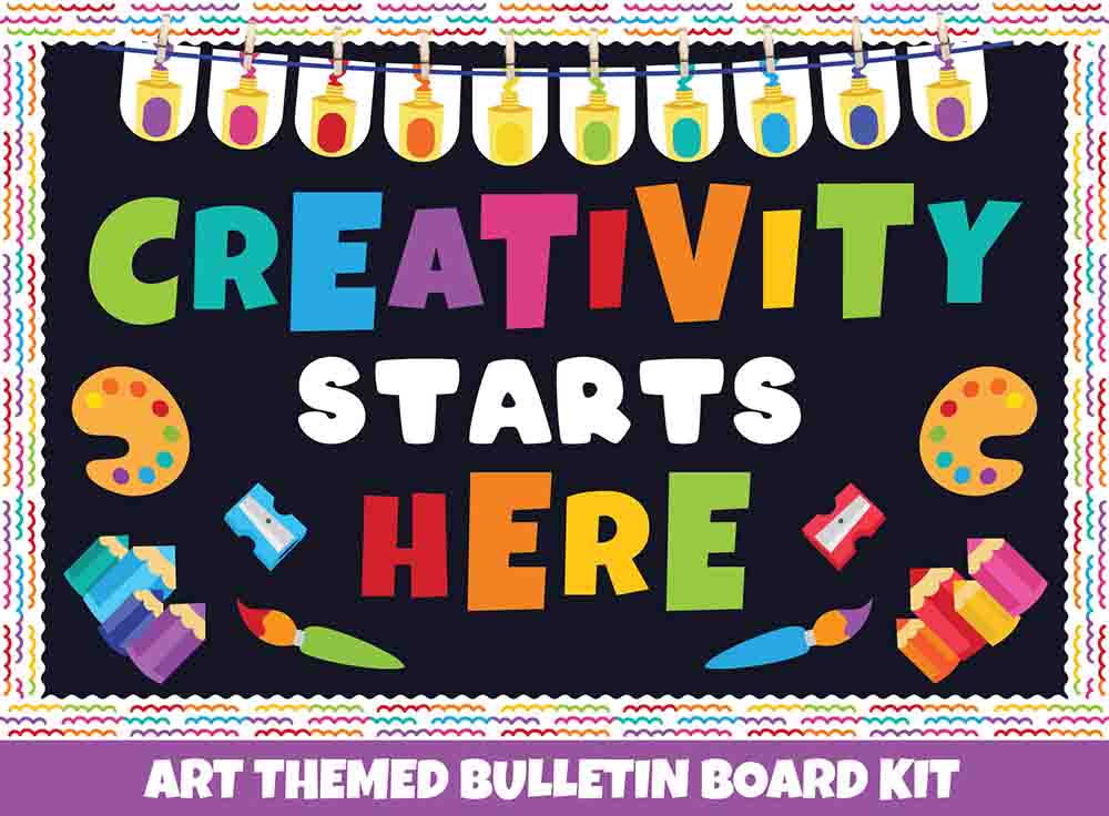 Creativity Starts Here - Print Your Own Bulletin Board Printable Digital Library Sproutbrite 