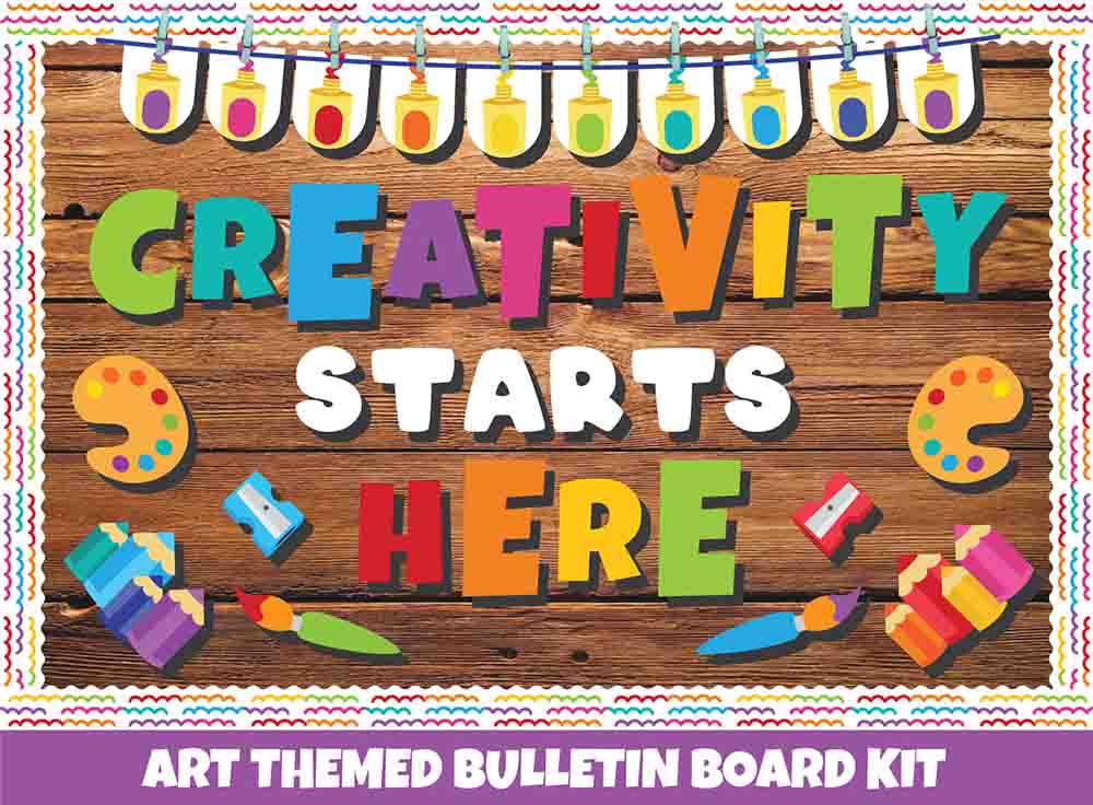 Creativity Starts Here - Print Your Own Bulletin Board Printable Digital Library Sproutbrite 