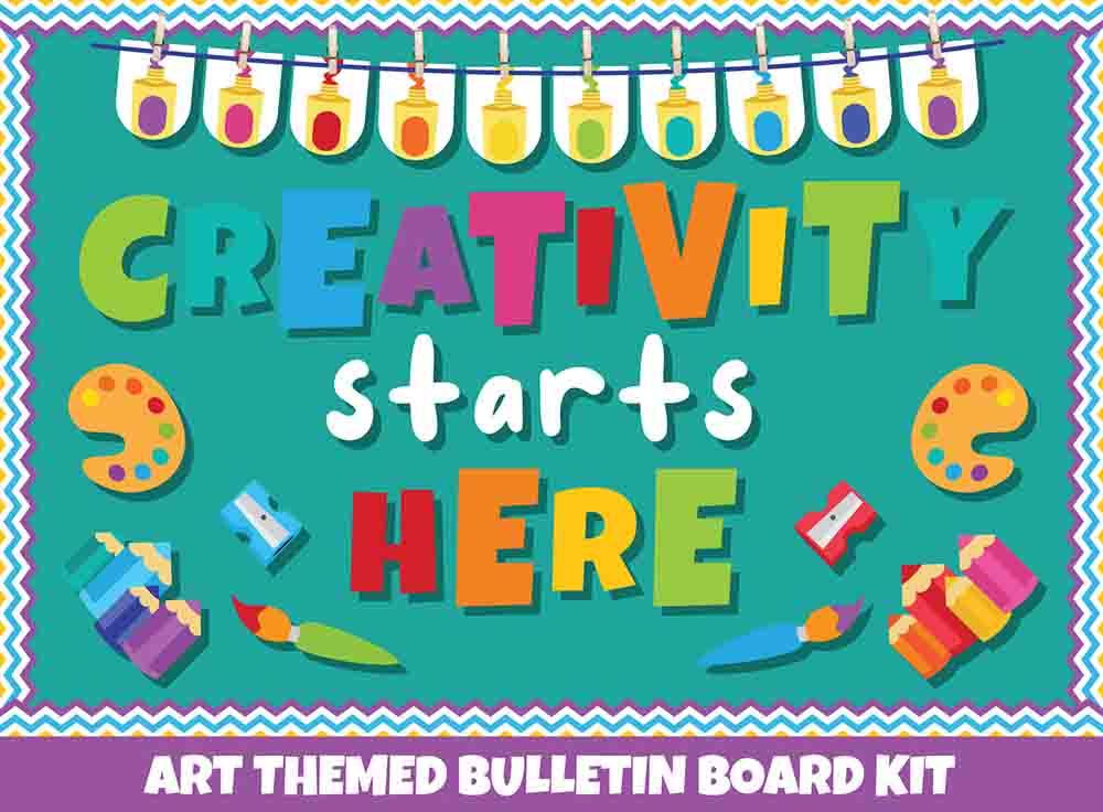 Creativity Starts Here - Print Your Own Bulletin Board Printable Digital Library Sproutbrite 