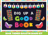 Dig up a Good Book - Print Your Own Bulletin Board Printable Digital Library Sproutbrite 